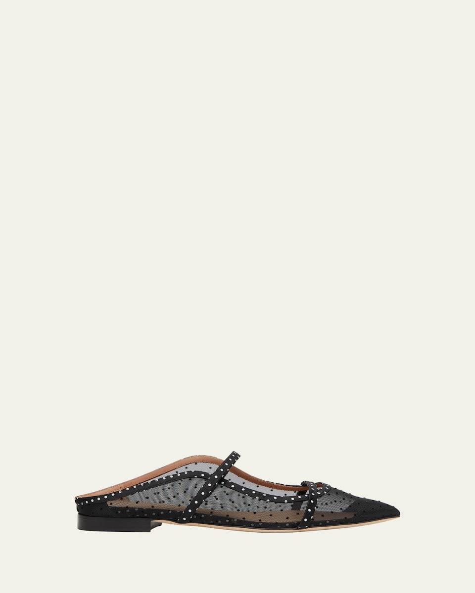 Maureen Polka Dot Mesh Ballerina Mules